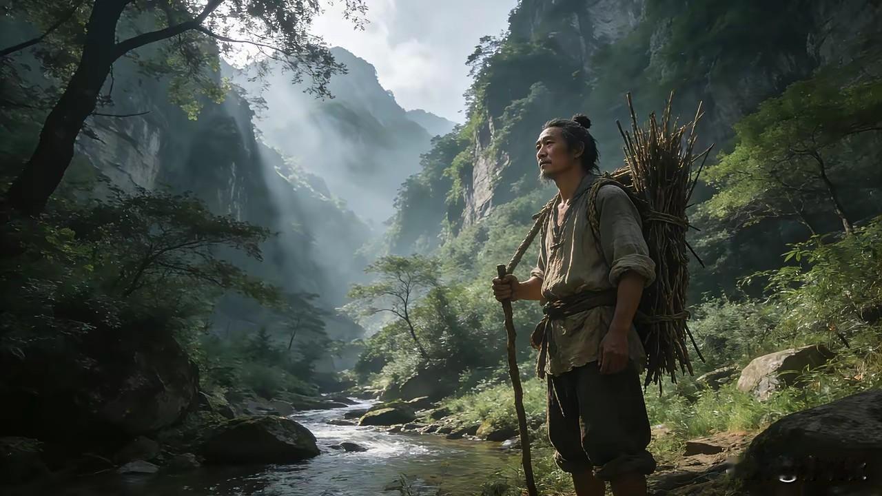 上联   清风谷中樵夫闲
下联   明月树梢半鸟栖