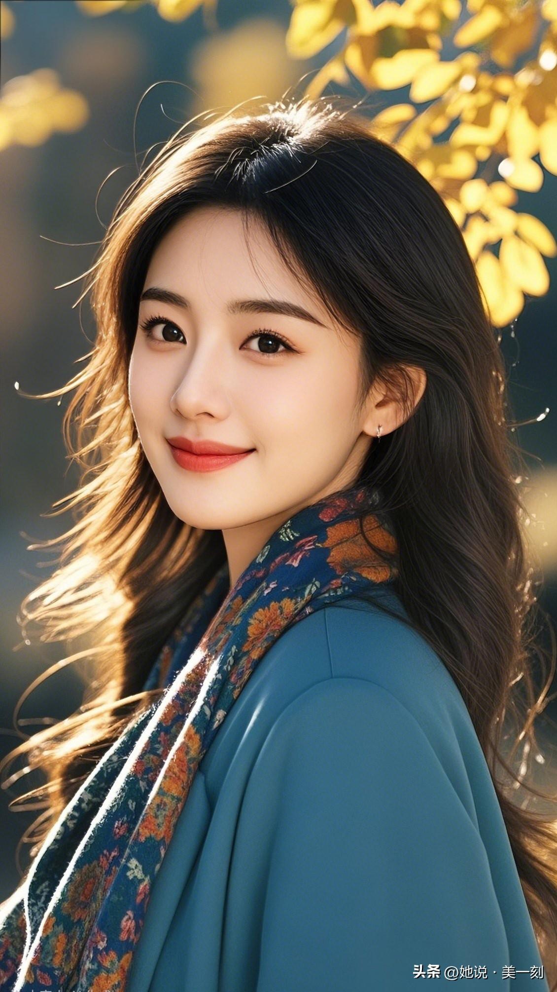 秋日暖阳下的温柔微笑，暖心又治愈。什么是真正的女性美?