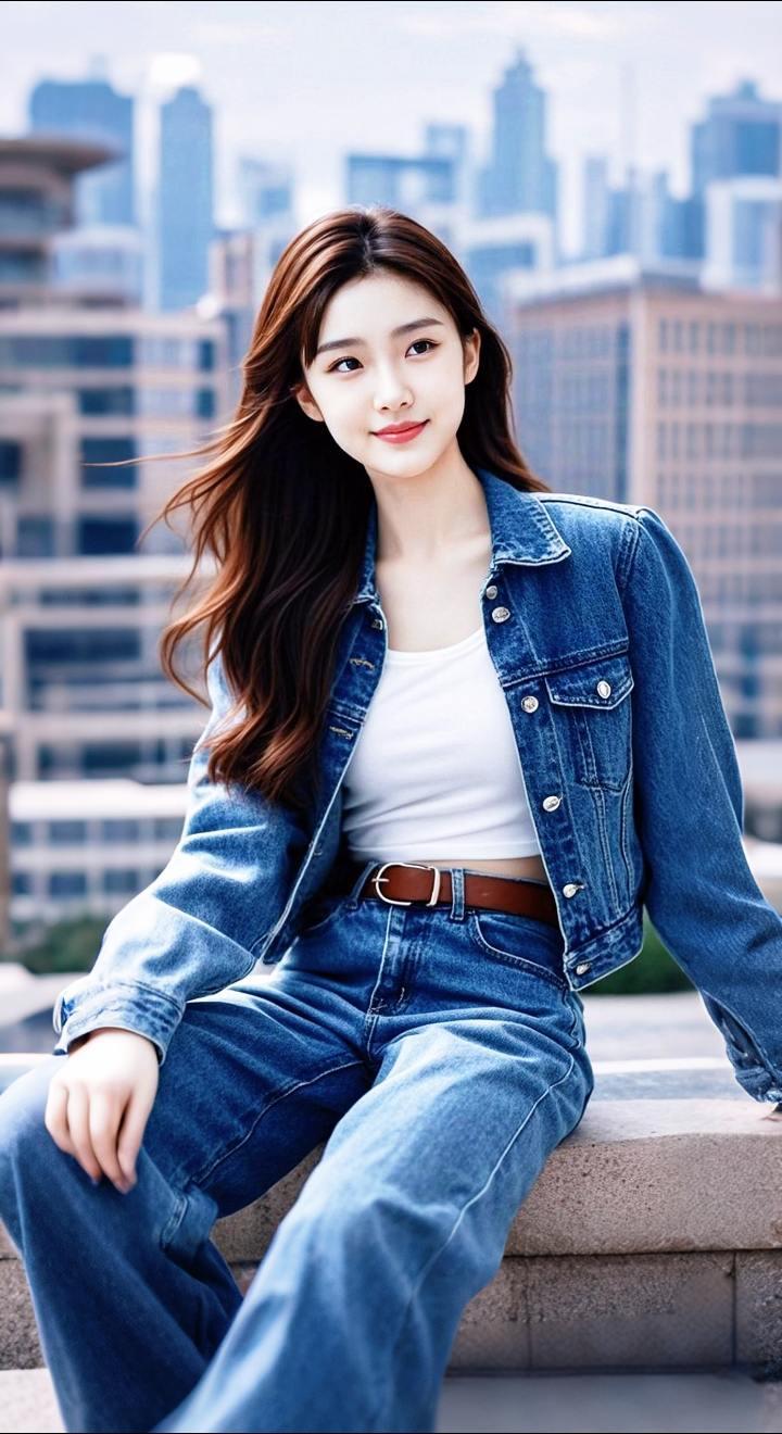 AI扩图 AI牛仔佳人