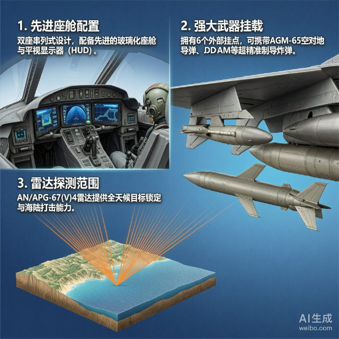 军事ai新视野 韩国FA-50攻击机FA-50是以韩国国产超音速教练机T-50为