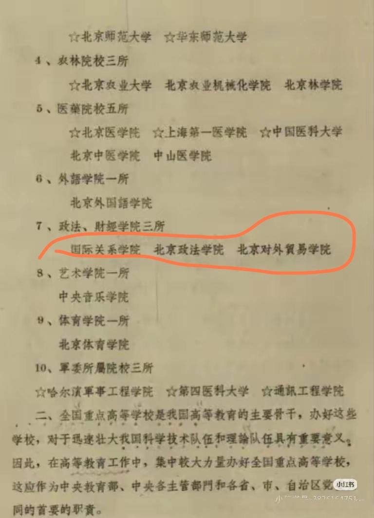 1960年10月22日，中央新增44所重点院校，包括当时全国唯一政法类全国重点大