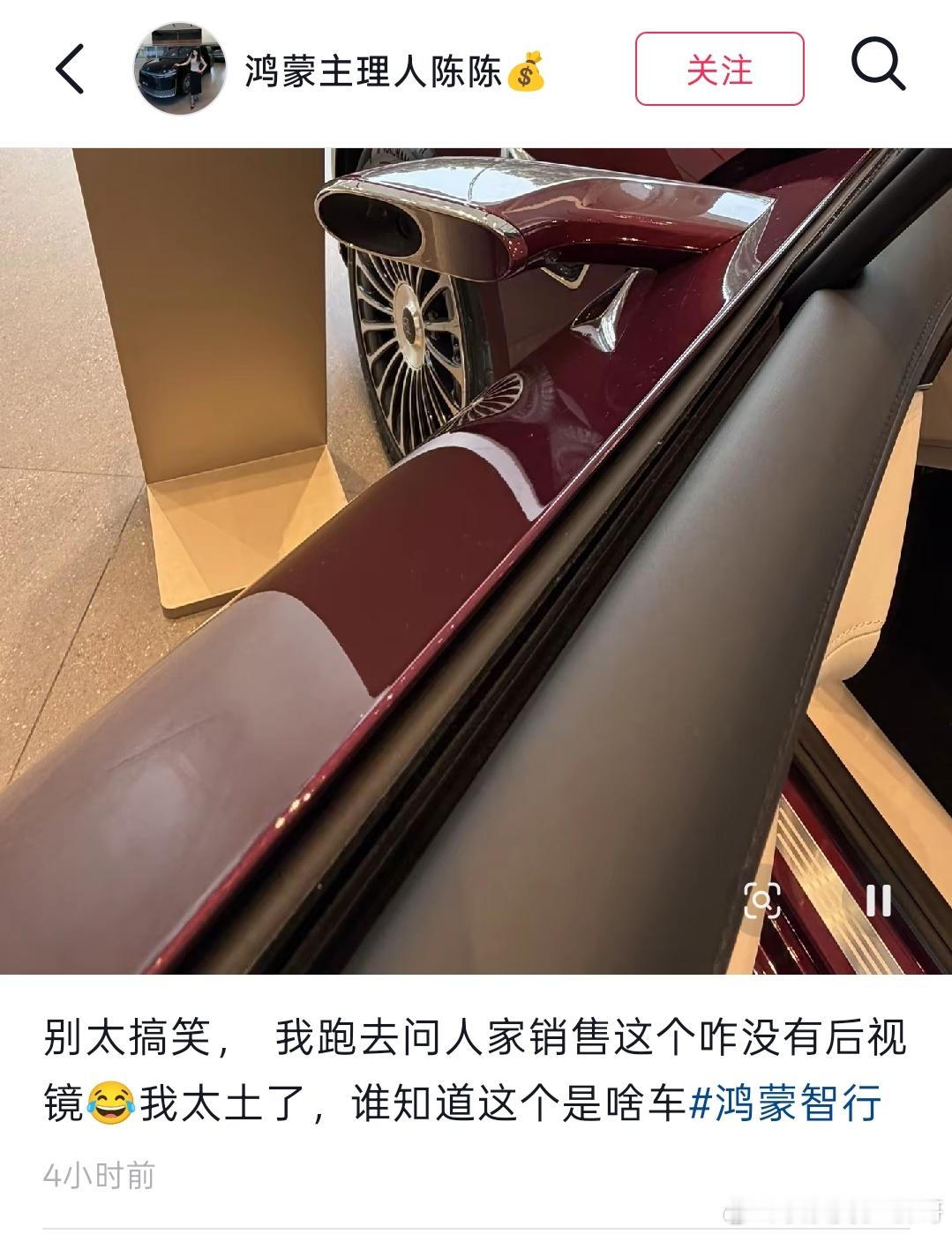ID鸿蒙主理人问这是鸿蒙什么车不认识业务水平这么差吗？上岗前都不培训，自己家的车