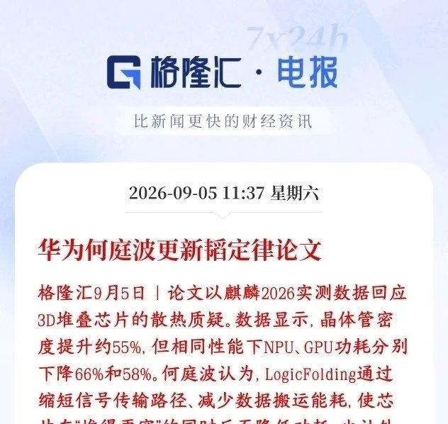 周末芯片大利好！华为韬定律放出实测数据🔥
 
周末半导体传来重磅消息，华为更新