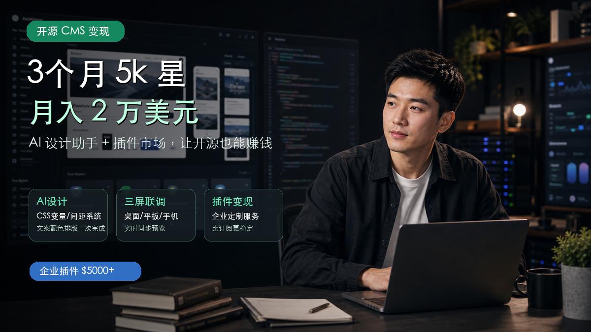 开源 CMS 也能年赚百万？Instatic 这个 90 后开发的项目让我跪了。