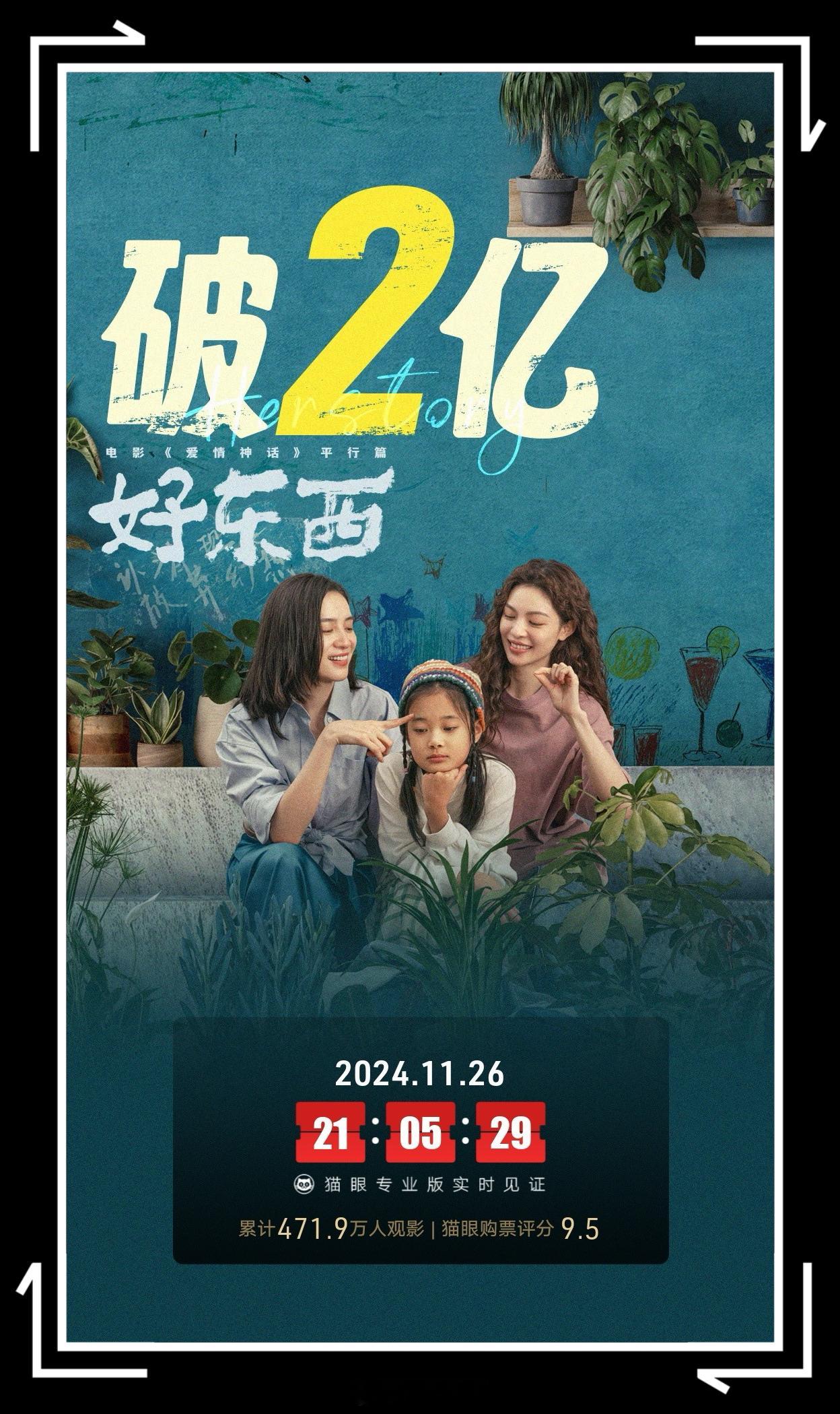 好东西票房破2亿 5天破两亿，连续3天大满贯，估计今天也是。《好东西》就是好电影