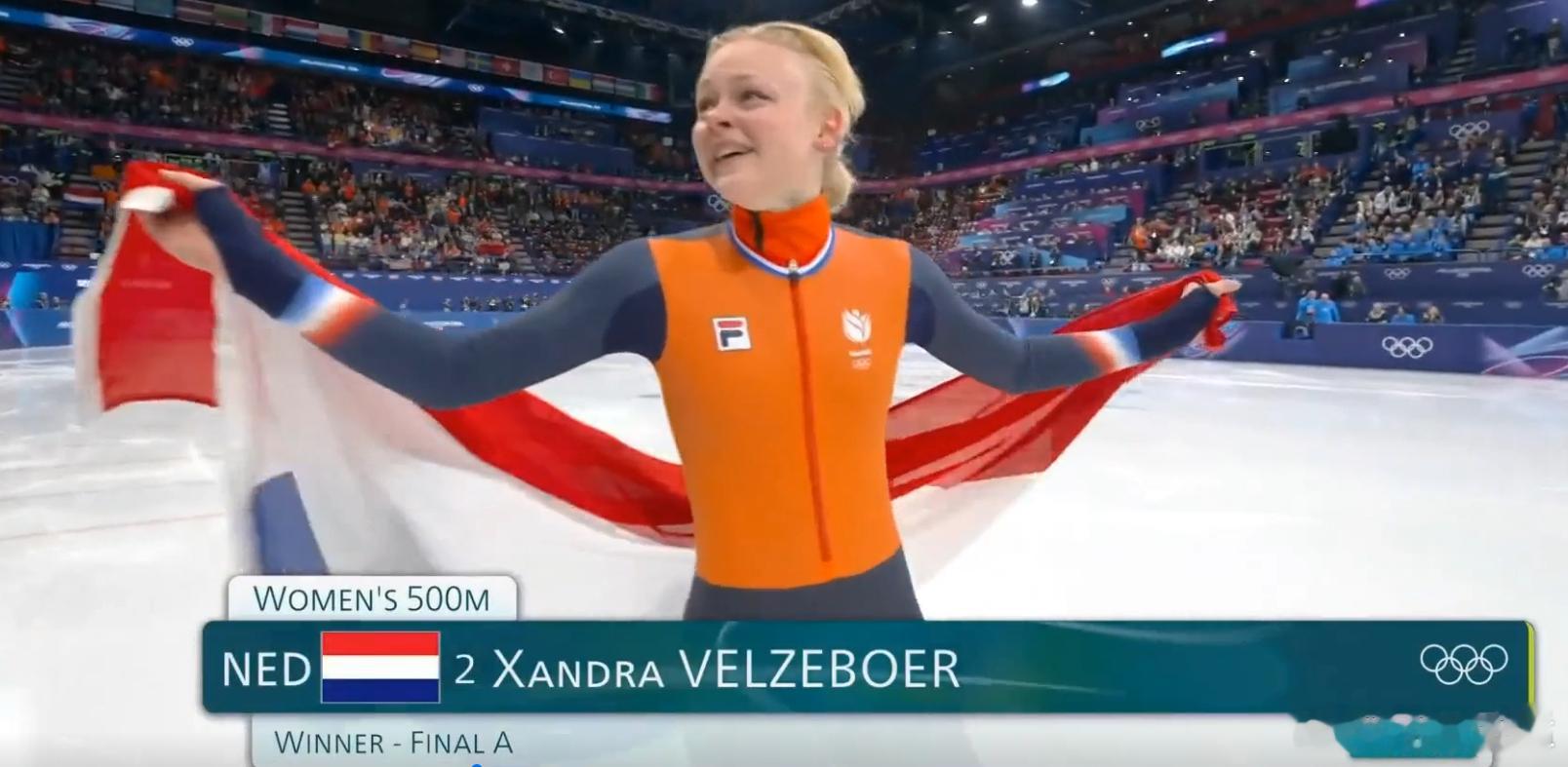冬奥短道女500米“荷兰王濛”强大优势夺冠  方塔纳摘银奥运第13块奖牌2月13