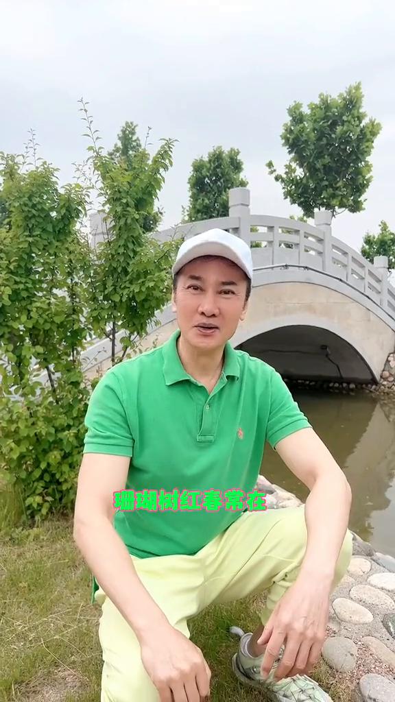 珊瑚颂。
赵云卿原唱。
一树红花照碧海，一团火焰出水来。珊瑚树红春常在，风里浪里