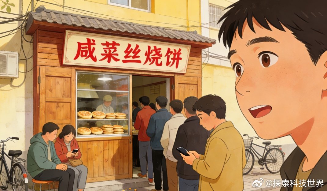 保定卖咸菜丝烧饼店意外走红保定这家咸菜丝烧饼店突然爆火，真是万万没想到，靠着朴素