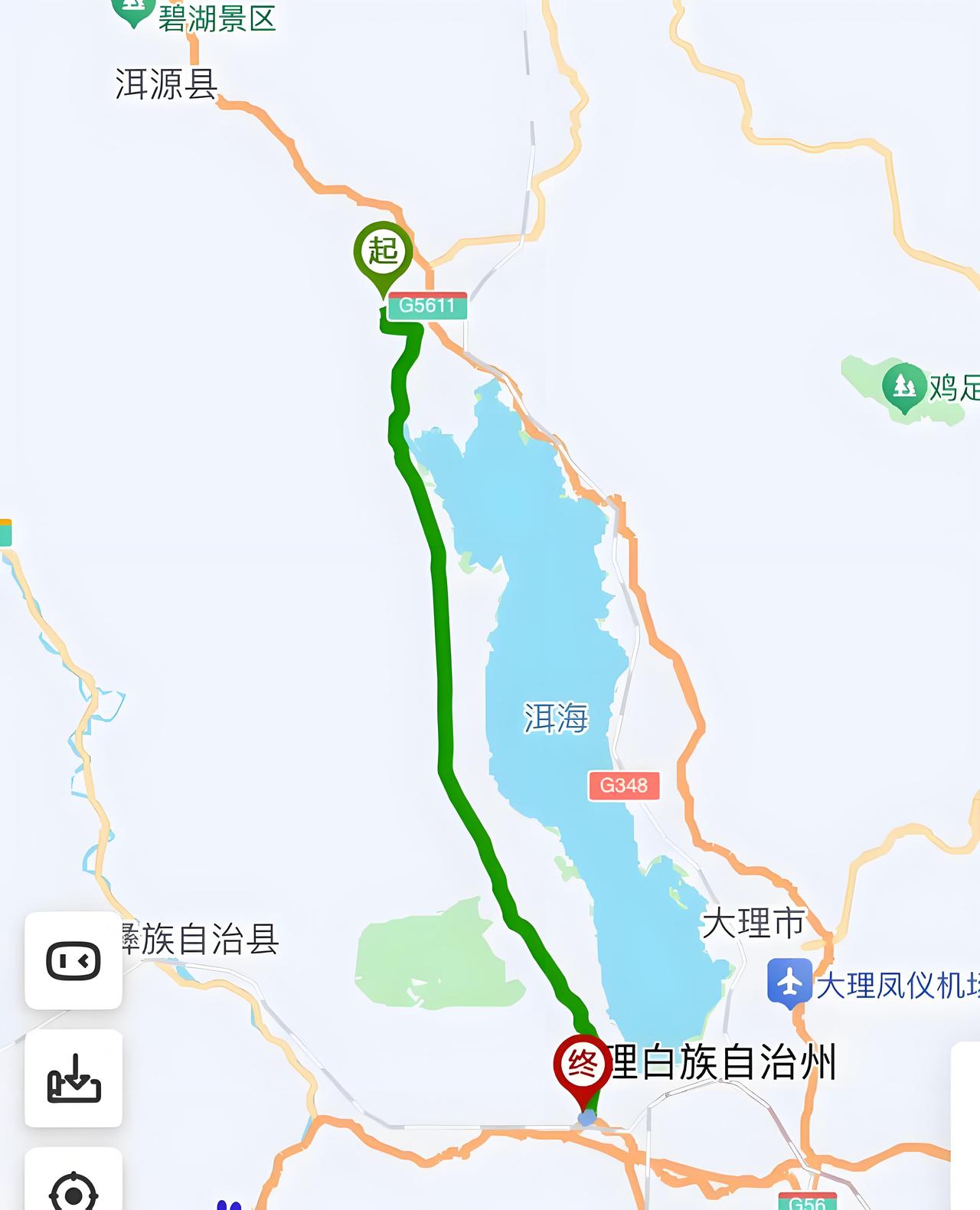 大理西绕城高速规划图
🛣️ 大理西绕城高速（邓川 - 下关江风寺）规划要点
路