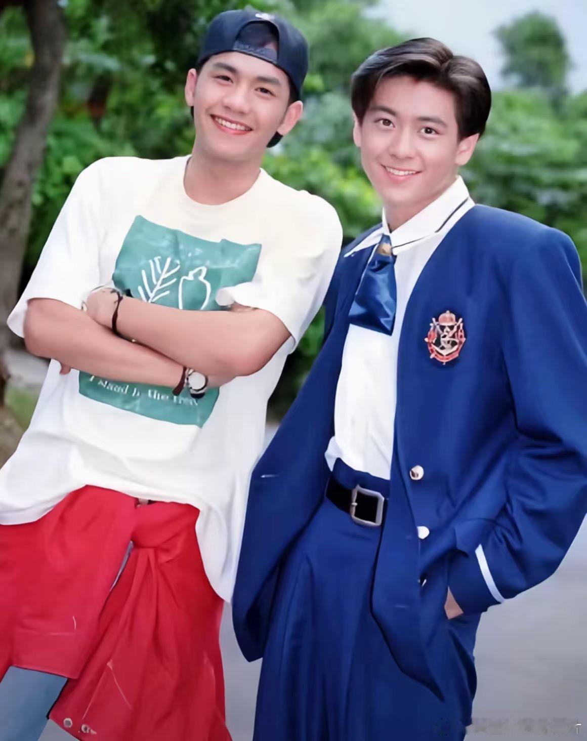 年轻时候的张震岳和林志颖 