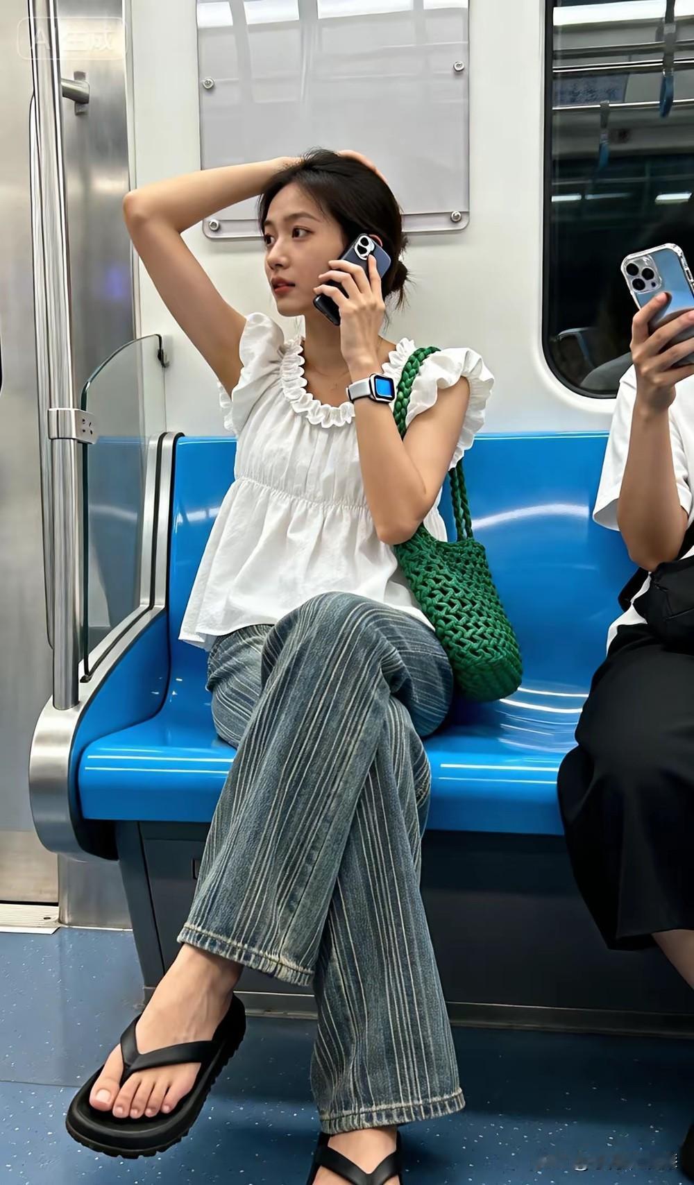 路人的视角看路人，小姐姐的颜值简直开挂！
很多时候，我们无意间发现，我们身边还有