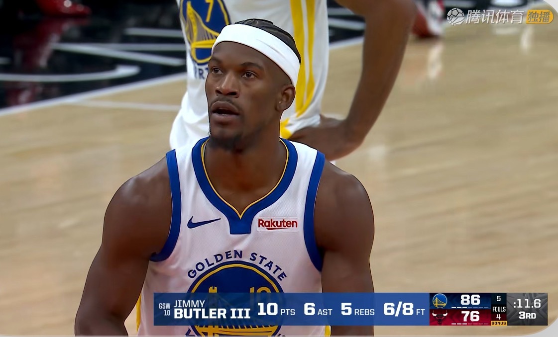 公牛一波14:0 分差来到10分巴特勒接着站出来造成对面罚球可惜罚球又是2中1 
