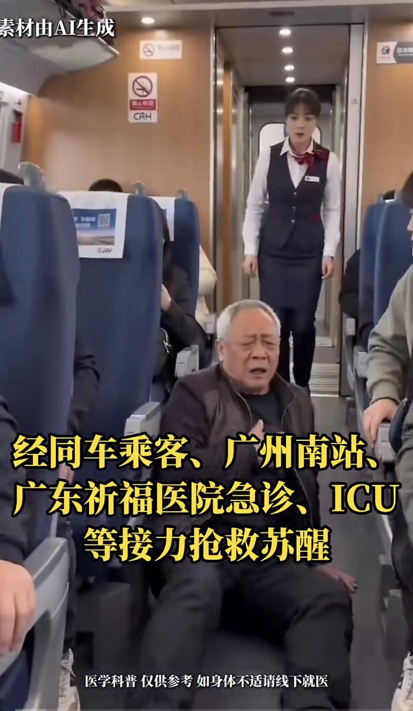 广州南站一位64岁大叔，清明小长假准备出游时突然心脏骤停，直接倒地!好在列车员，