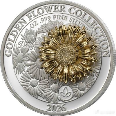 萨摩亚 - 5 元 - 金花系列 – 雏菊 1盎司银 - 银 - 精制 - 20