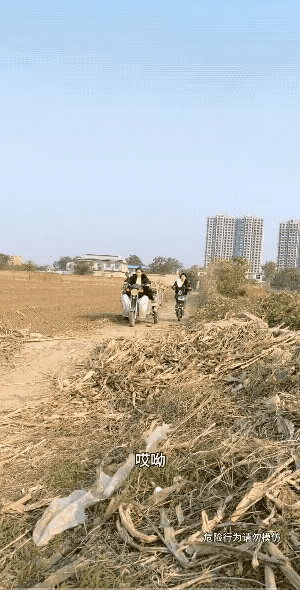 摔得很不狠，只有她知道？

电动车女摔，利落真干净。
不拖泥带水，主打真实景。