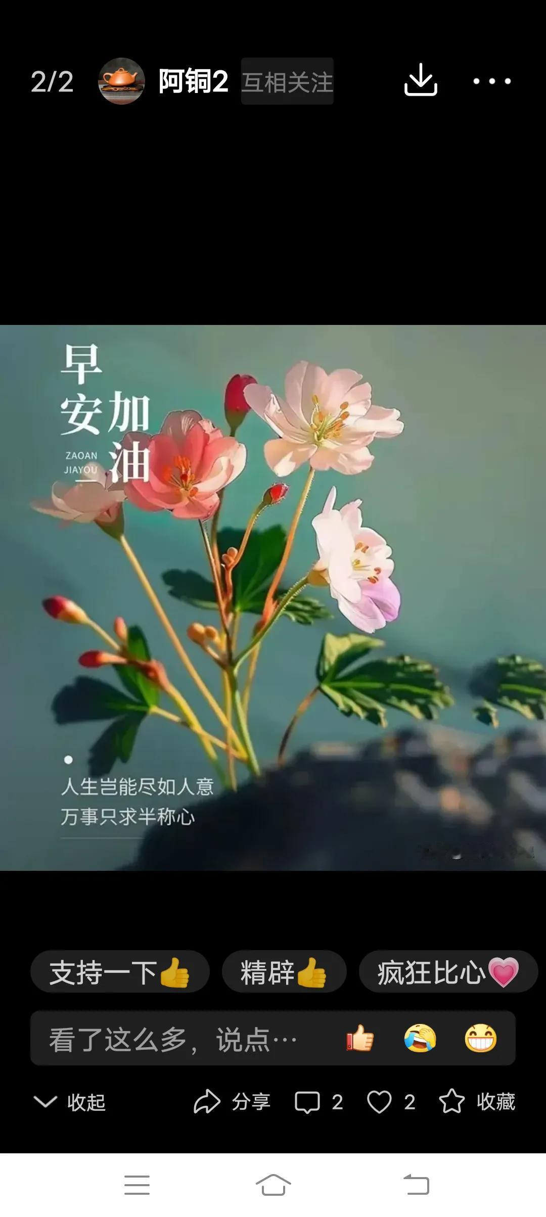 早安加油，人生尽如人意，万事只求半称心。