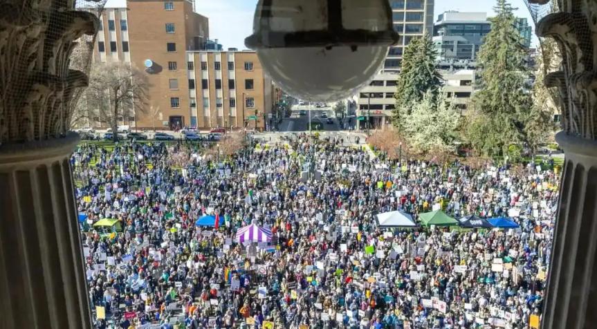 现在美国彻底乱了，全美所有的州都开始了游行，而他们的口号只有一个就是反对特朗普。