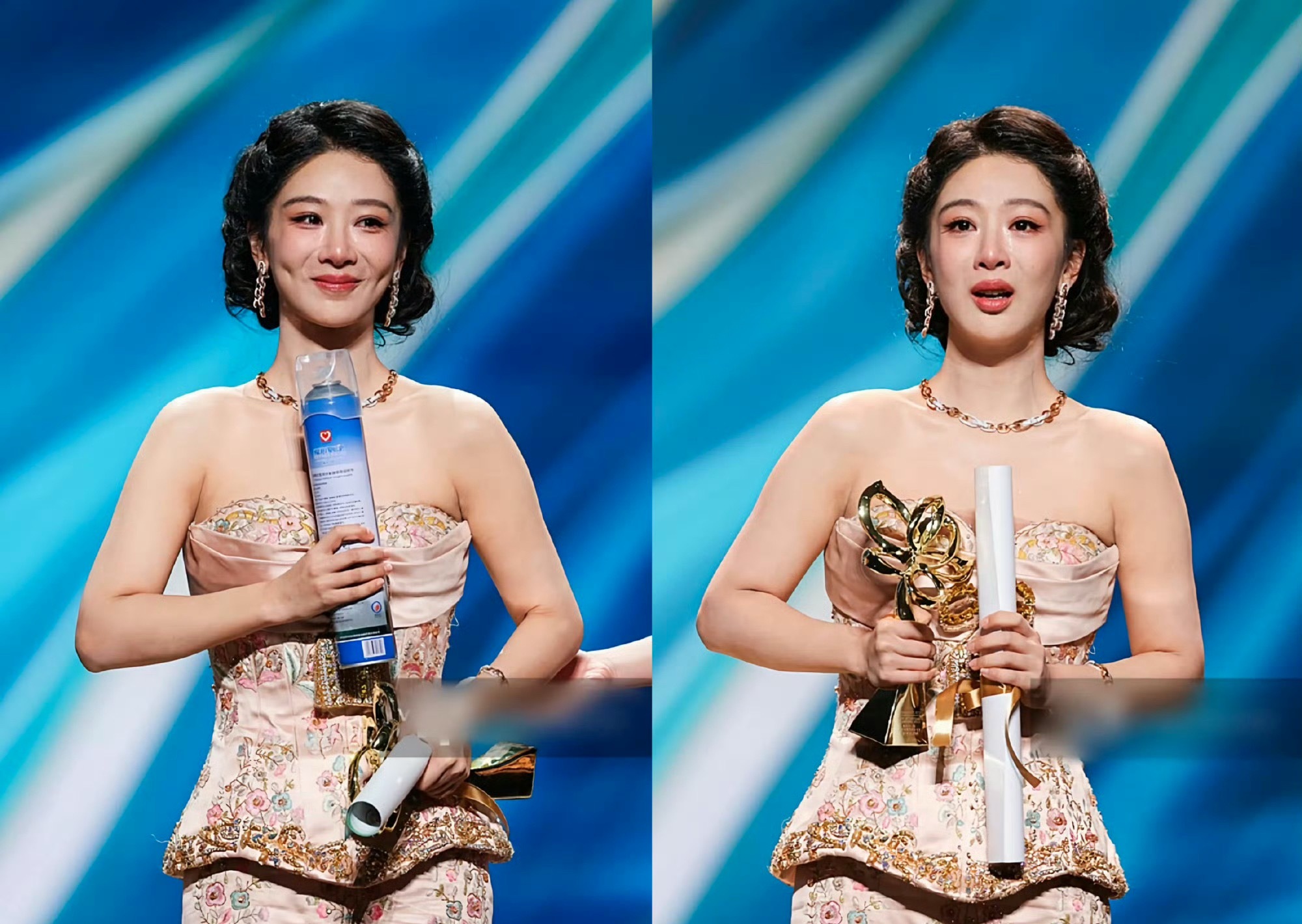 杨紫有捧杯神图了 恭喜最幸福的杨紫，恭喜我们的最佳女主角杨紫