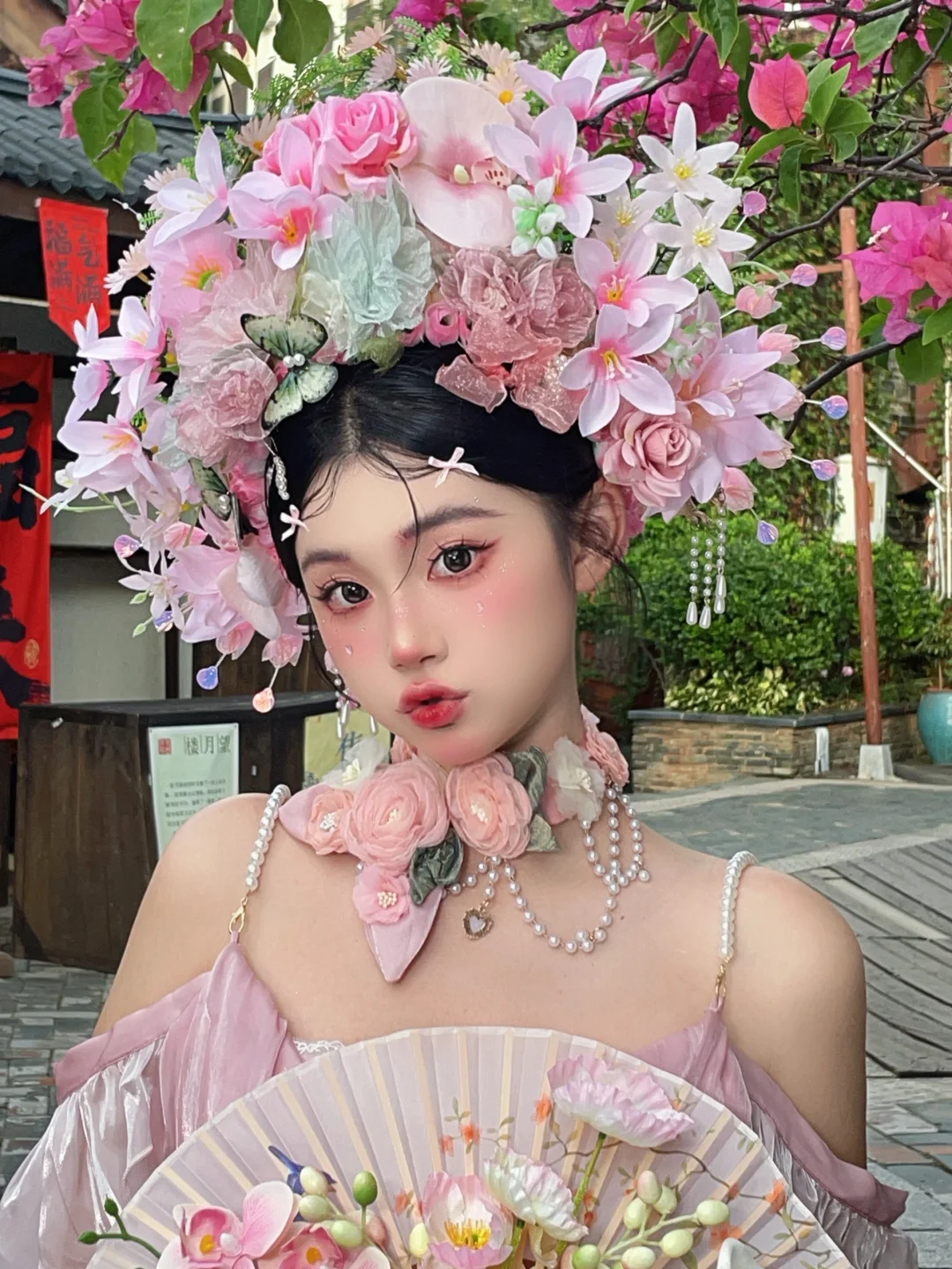 赣州📍粉色公主裙 簪花天花板了