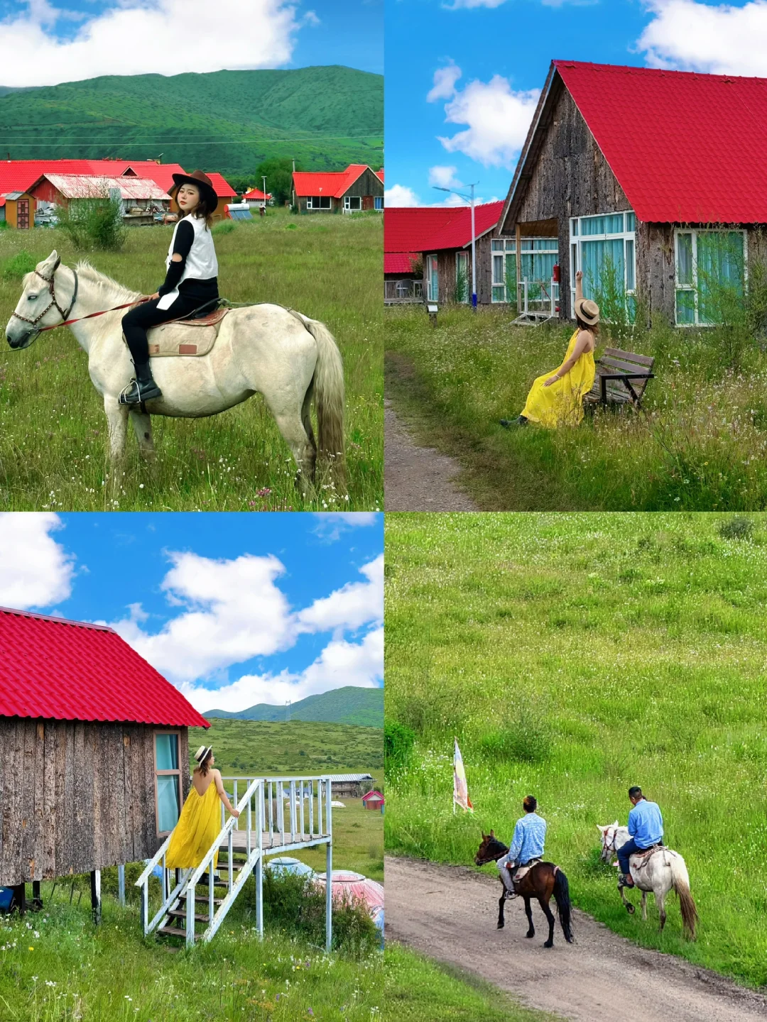 人均100  住进了红原草原上童话般的小木屋