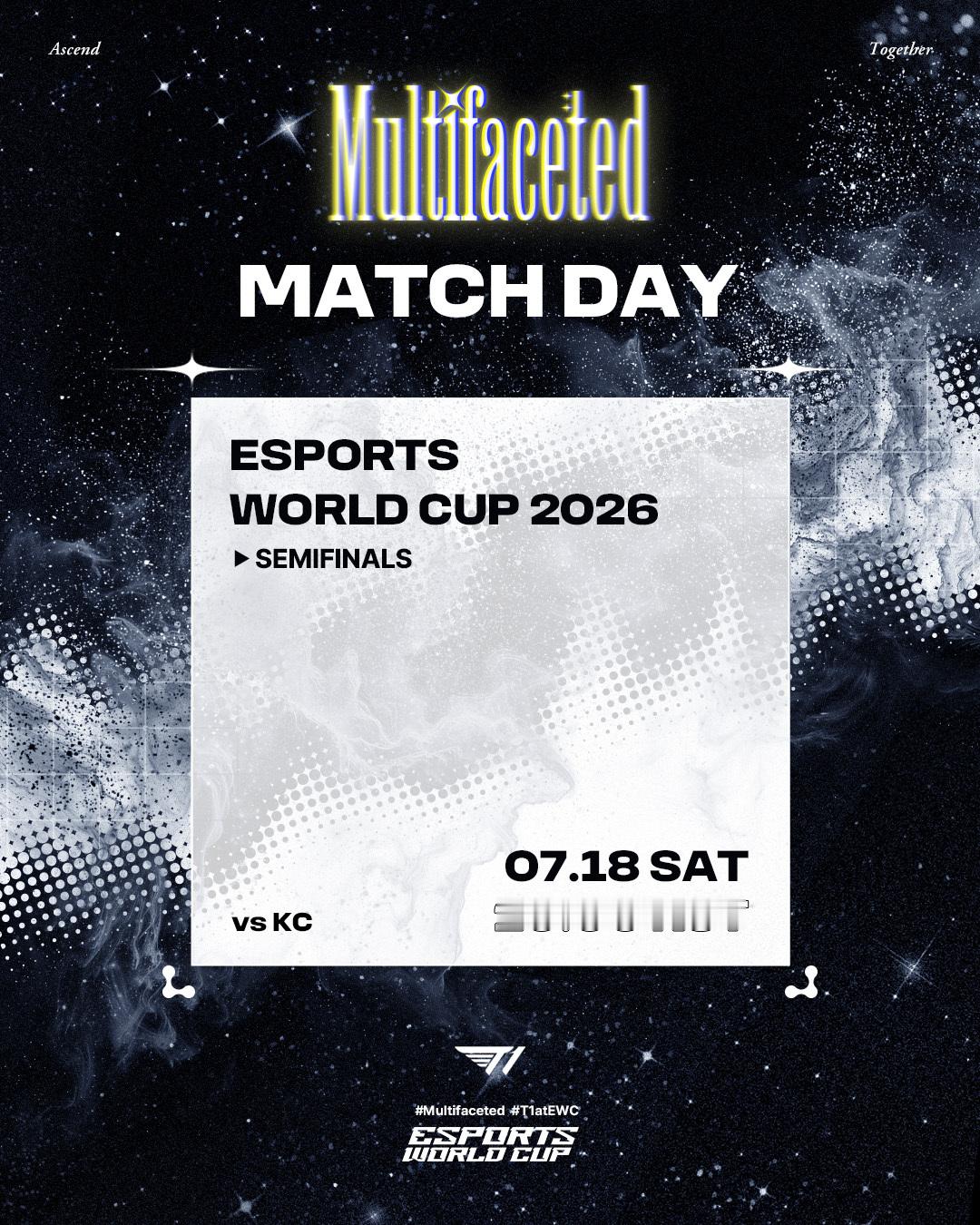 【EWC电竞世俱杯 半决赛】 vs KC今天的比赛对阵KC，请粉丝们多多支持！T