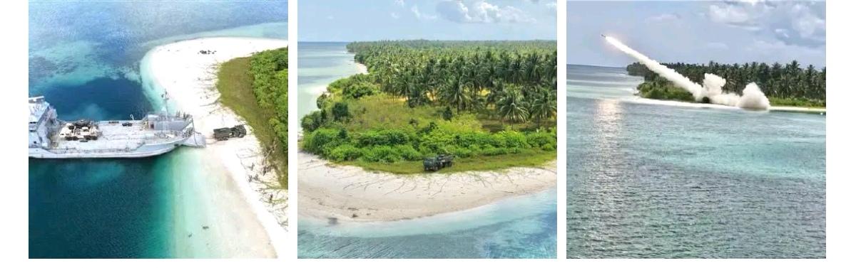 美国陆军炮兵的海马斯远火在菲律宾演练打了就跑战术，对付美军玩这套跳岛游击战，我们