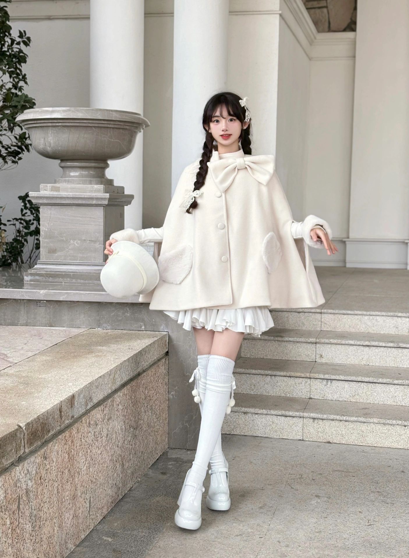 短裙or长裙？冬日小公主的斗篷！！❕❄️