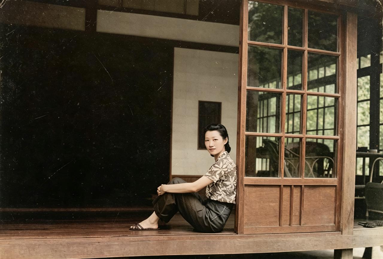赵一荻（赵四小姐）幽禁时期的一些旧照，（简单的上色、去污、清晰度修复）。