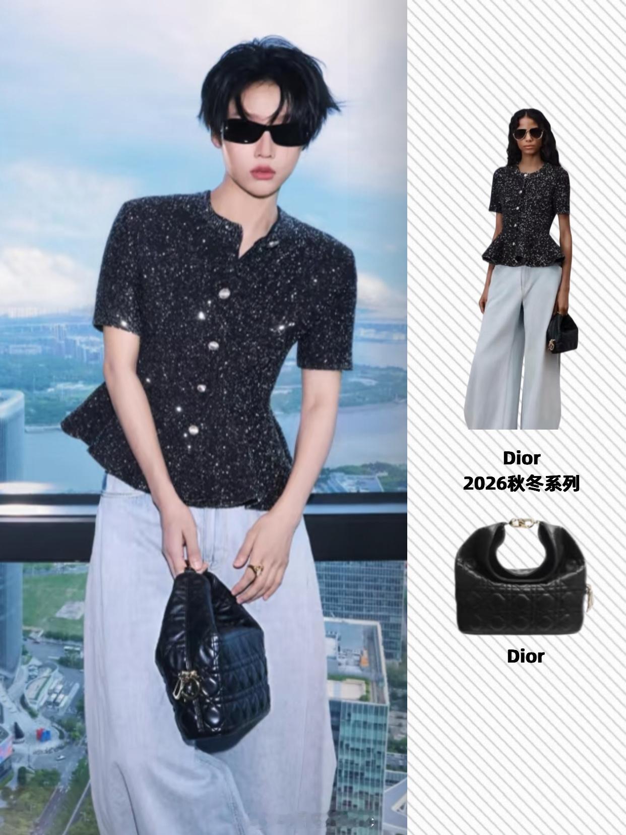 刘雨昕身穿Dior 2026秋冬成衣出镜最新宣传大片，精致的贵气感随性又高级 