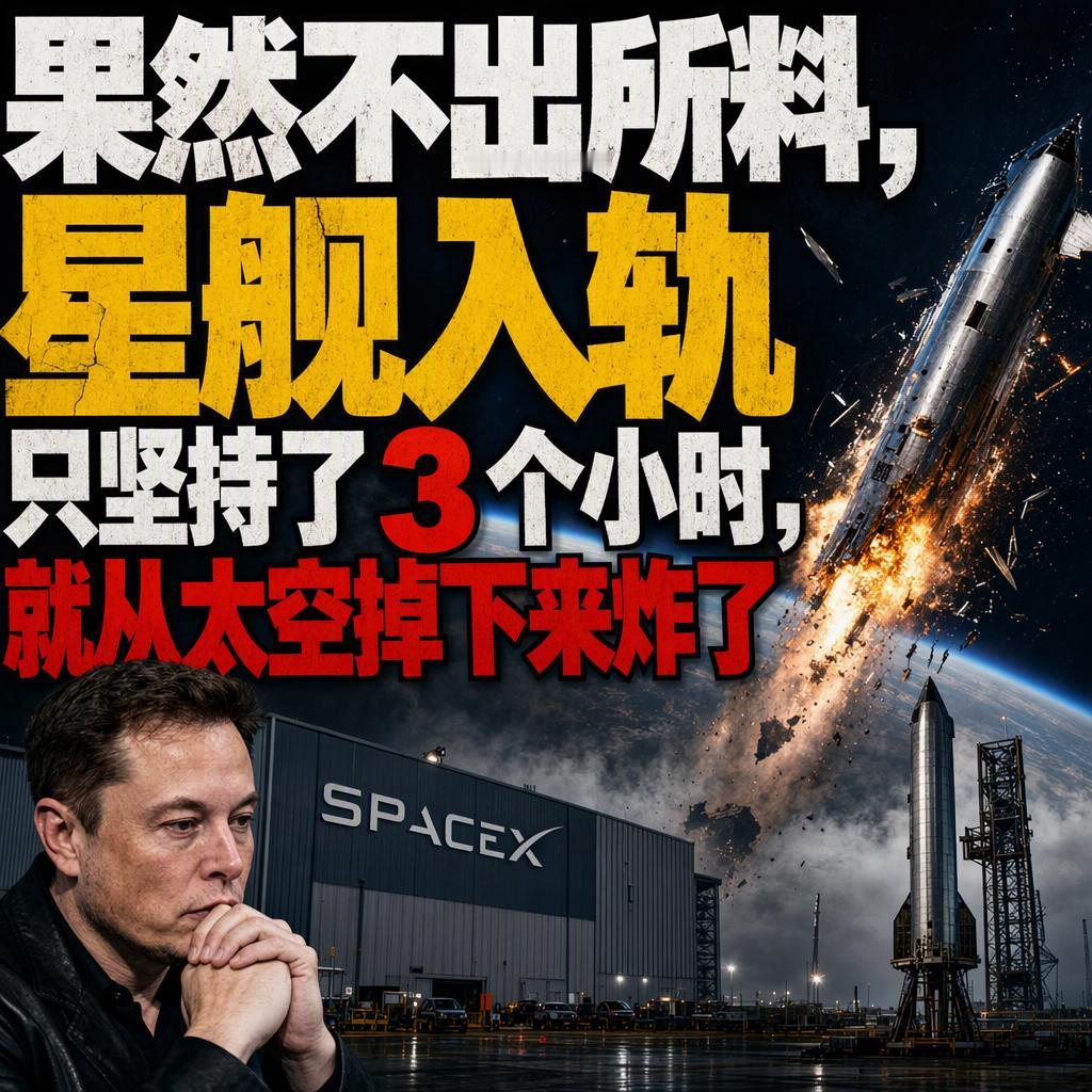 这次星舰第14次试飞，表面是"入轨即炸毁"，细看却藏着三个关键信号。
第一个信号