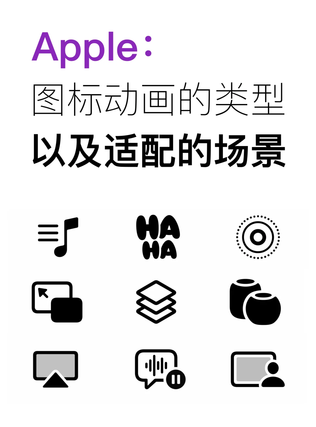 苹果分享的10种图标动效，超实用！