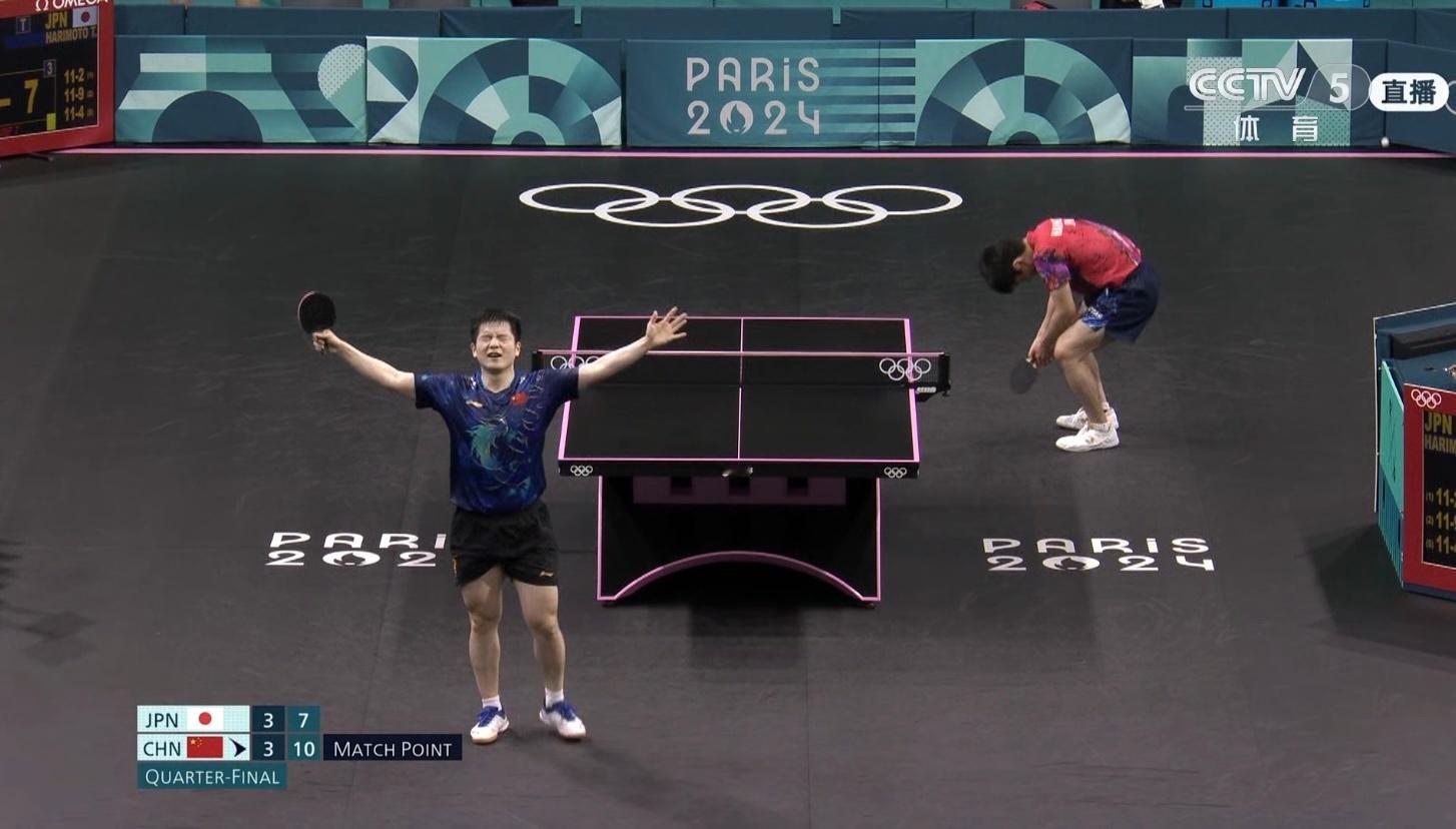从0-2到2-2，从2-3到4-3，决胜局末段连赢5分收下胜利，樊振东NB！！！