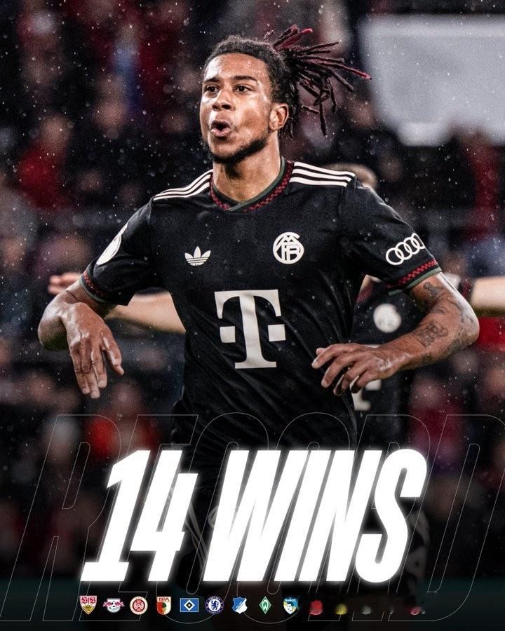 科隆1比4拜仁拜仁创五大联赛历史最佳开局德国杯第二轮，拜仁4-1淘汰科隆，在本赛