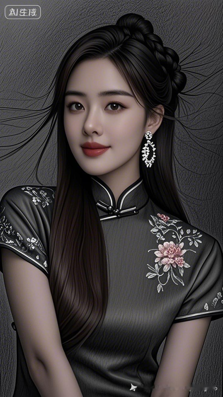 东方美人，古典韵味，精致妆容，优雅气质。