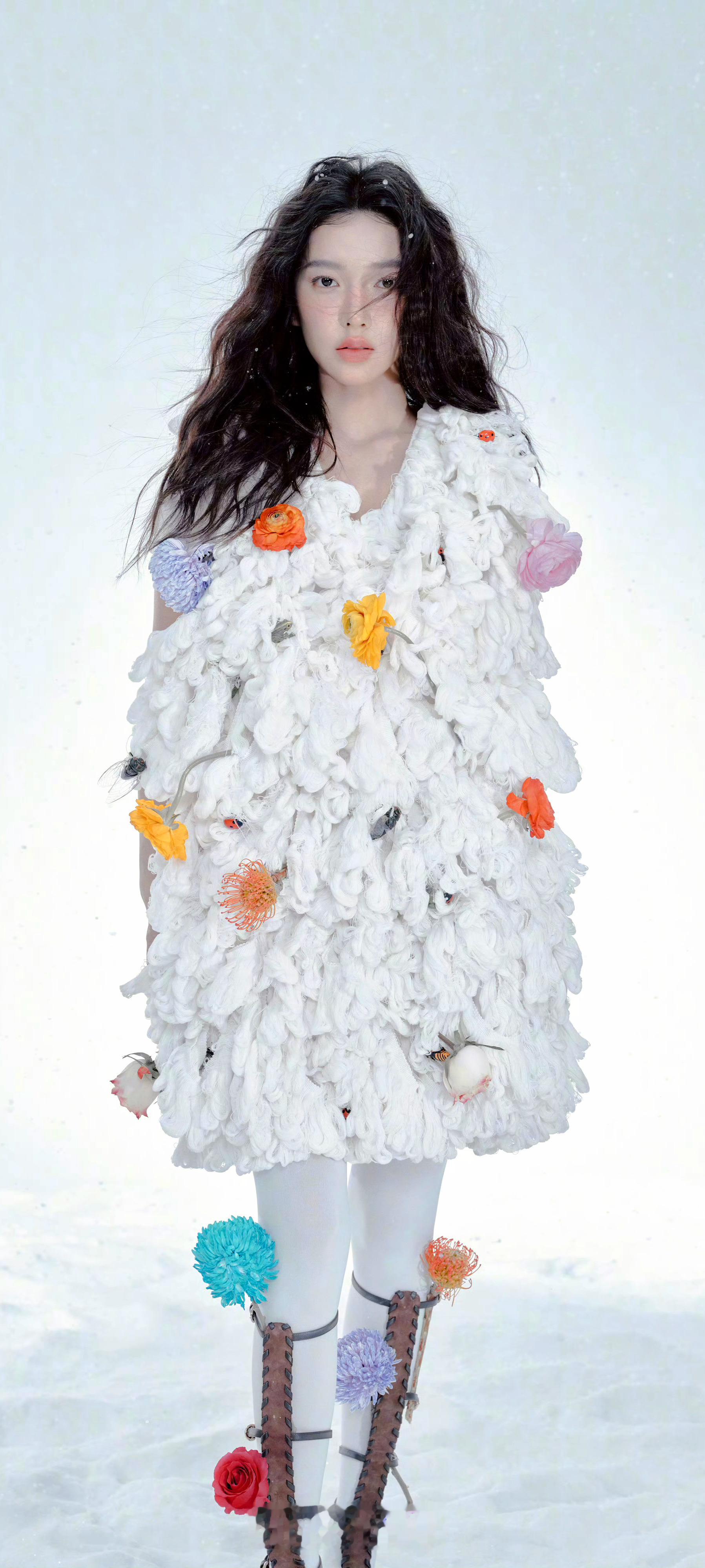 程潇 雪上盛开五颜六色的花~