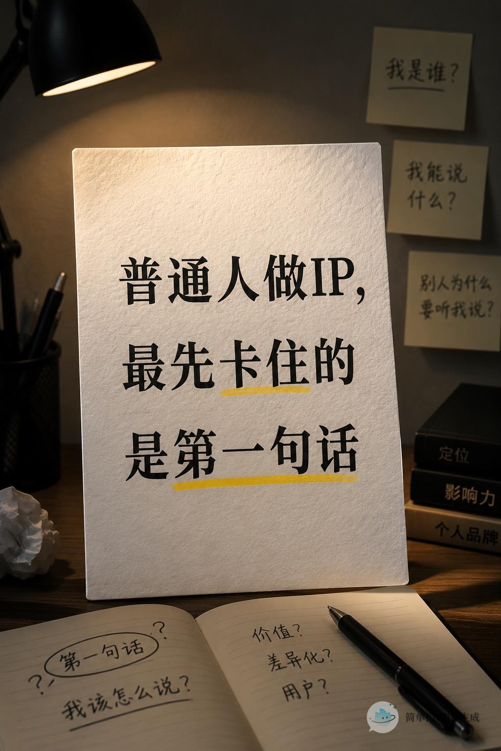 🔥 普通人做IP，最先卡住的往往是第一句话

很多人拍视频不是没有内容，而是开