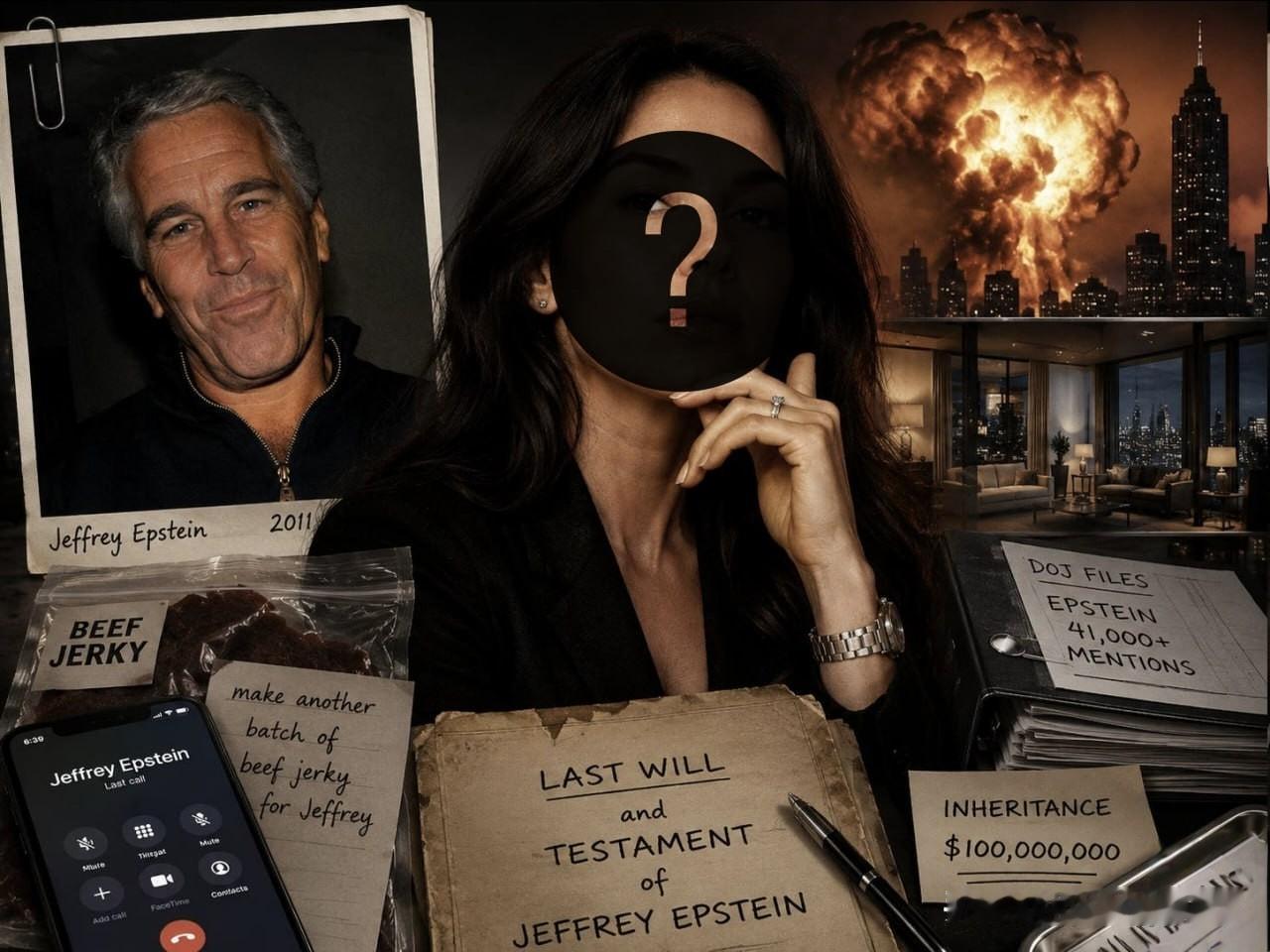 💵🗣🇺🇸 爱泼斯坦那位曾下令制作“牛肉干”的女友，即将继承其巨额遗产
