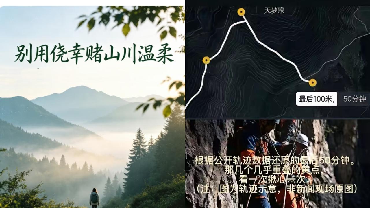 南太行失联女孩找到了：最后50米轨迹，揭示人性恐慌
南太行失联女孩程梦圆找到了，