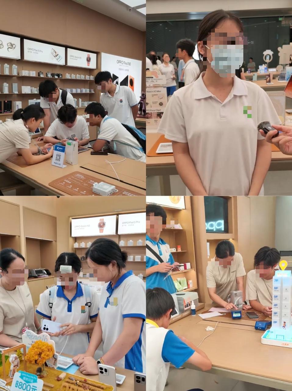 我qu，这是真的吗？
朋友圈一个店员发了这些照片
没想到居然这么多学生买OPPO