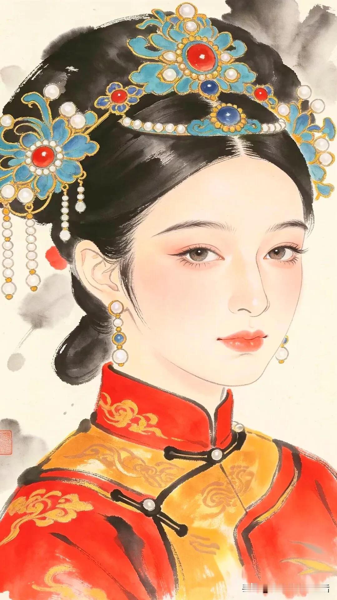 仕女图欣赏