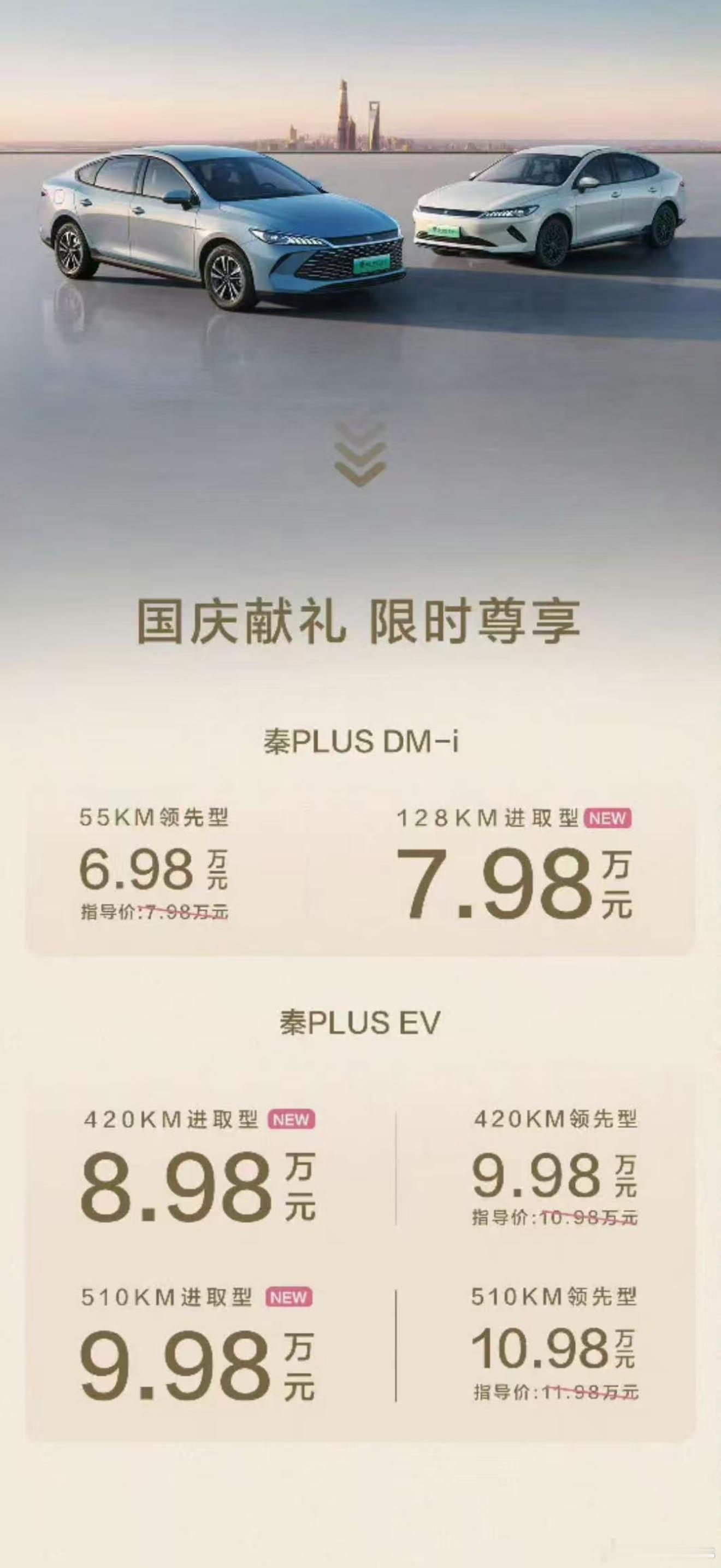 秦plus继续杀价，6.98万起步了！ ​​​