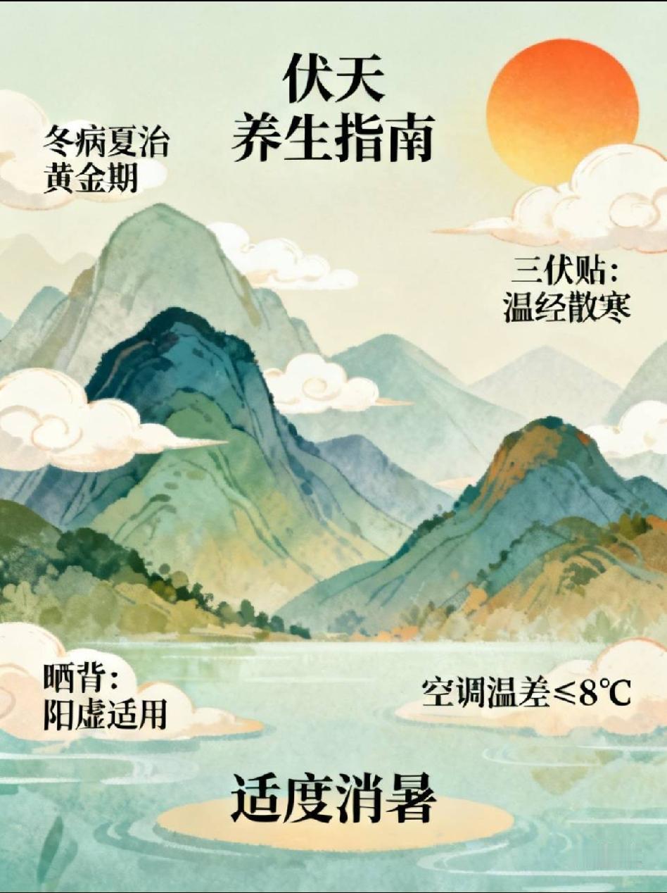 40天伏天要想健康度过，有些方法得知道。

眼下已入伏，四十天伏天是一年中气温最