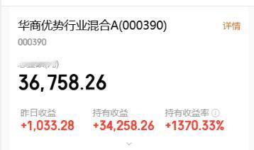 这是昨日收益情况，
一只基金的收益率，
也达到惊人的1370.33%。
这也是小