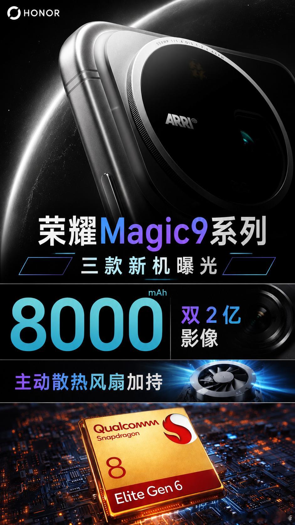 荣耀Magic9系列也将搭载RobotPhone同款独立影像芯片：荣耀驭光H1[