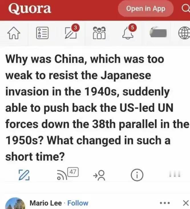 疑问应该是这个吗——1949年前后中国发生了什么巨大的变化？
老外在问？为什么在