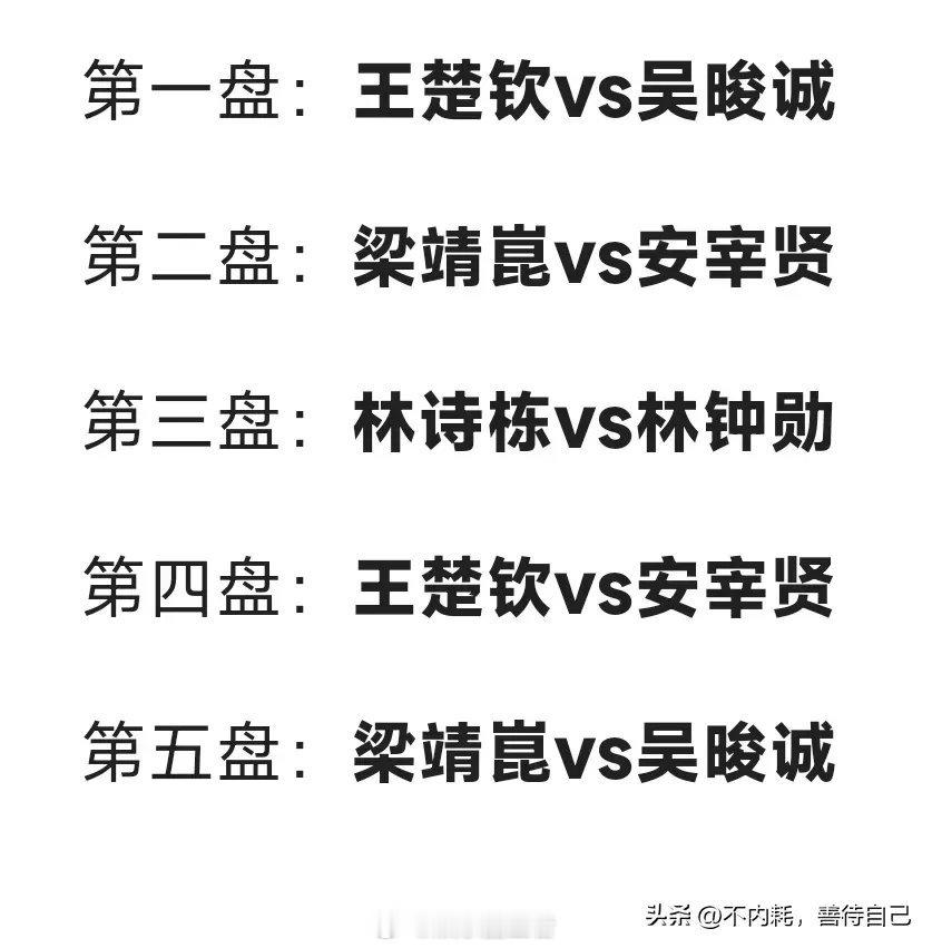 2024🏓亚锦赛男团半决赛，中国vs韩国。​国乒派出的参赛阵容是大头、大胖和小