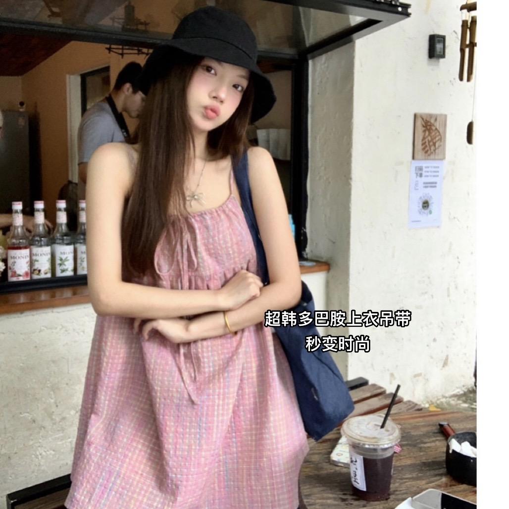 ootd穿搭 夏季新款 少女感夏日ootd 吊带裙 甜妹穿搭