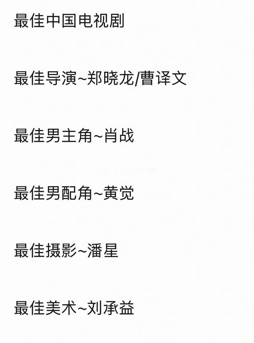 藏海传白玉兰六提2026白玉兰奖