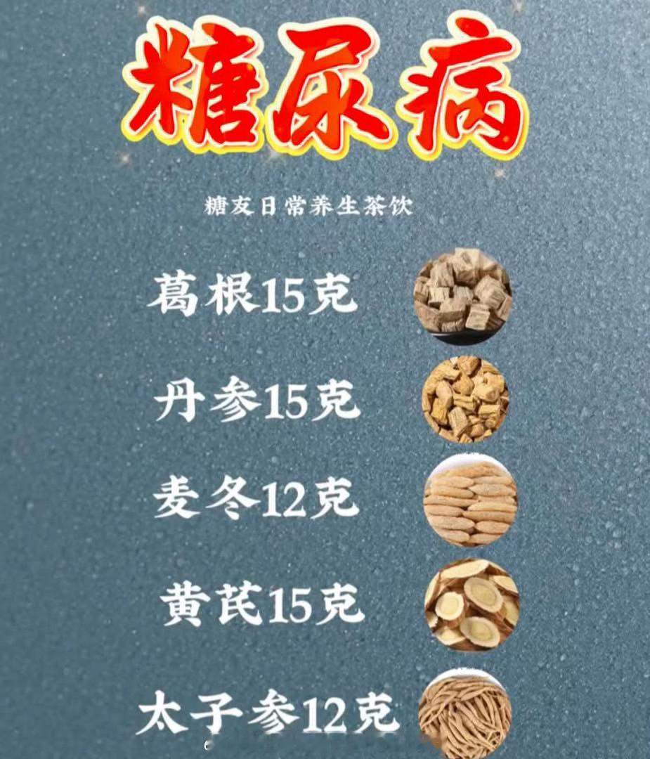 ✅糖尿病调理茶饮：❤️🔥❤️🔥❤️🔥一、配方组成与单味药材作用配方剂量葛根