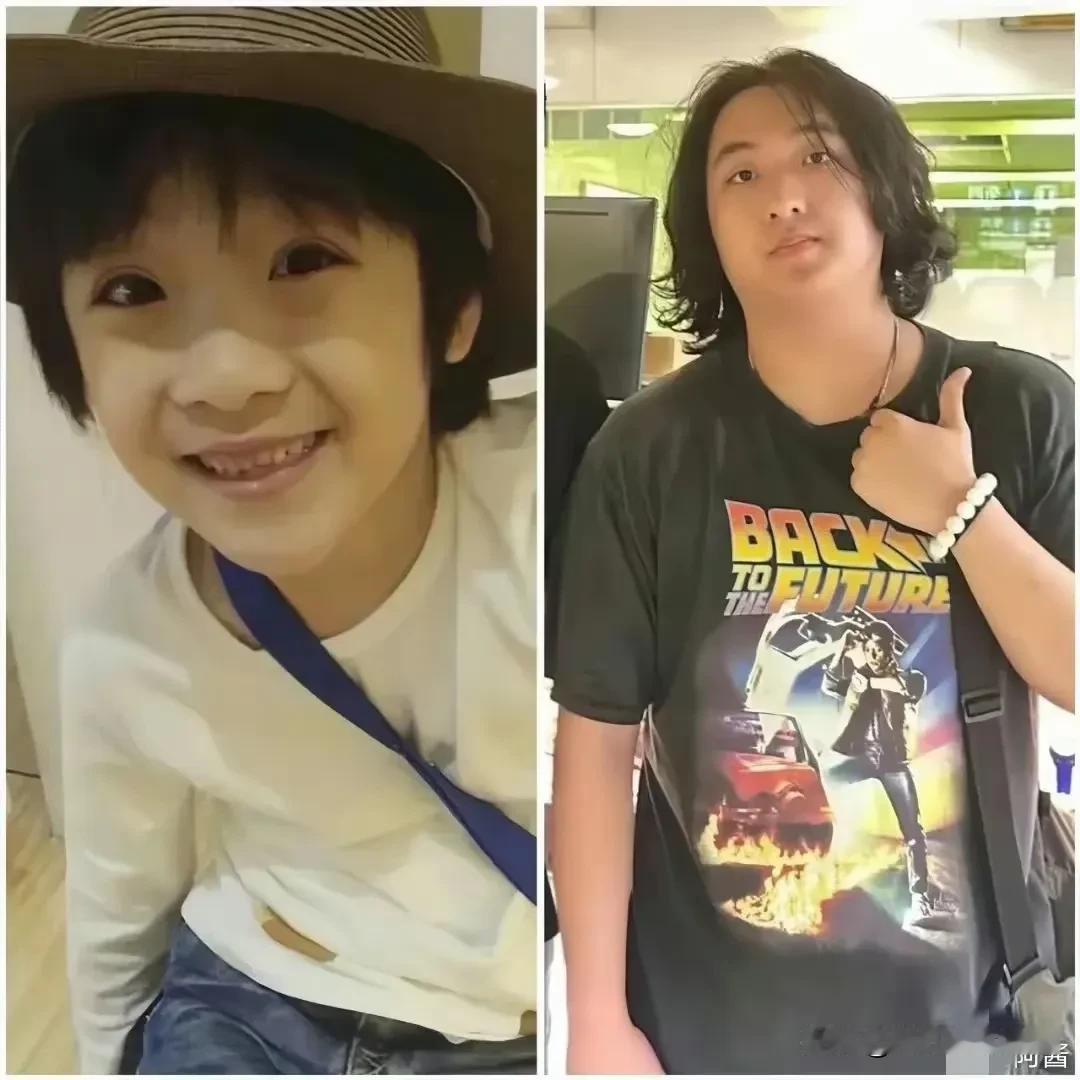 16岁吴费曼居然胖了这么多，少男的年纪长得像大叔，和路人合影看起来呆呆的。

费